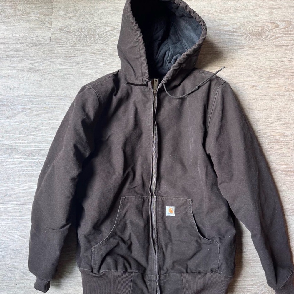 Carhartt Men's Dark Brown Hooded Performance Jacket